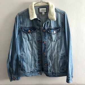 Sherpa Collar Denim Jacket